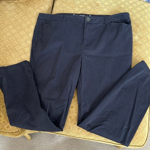CJ Banks Black Slim Fit Chinos with Tapered Leg - Picture 1 of 6